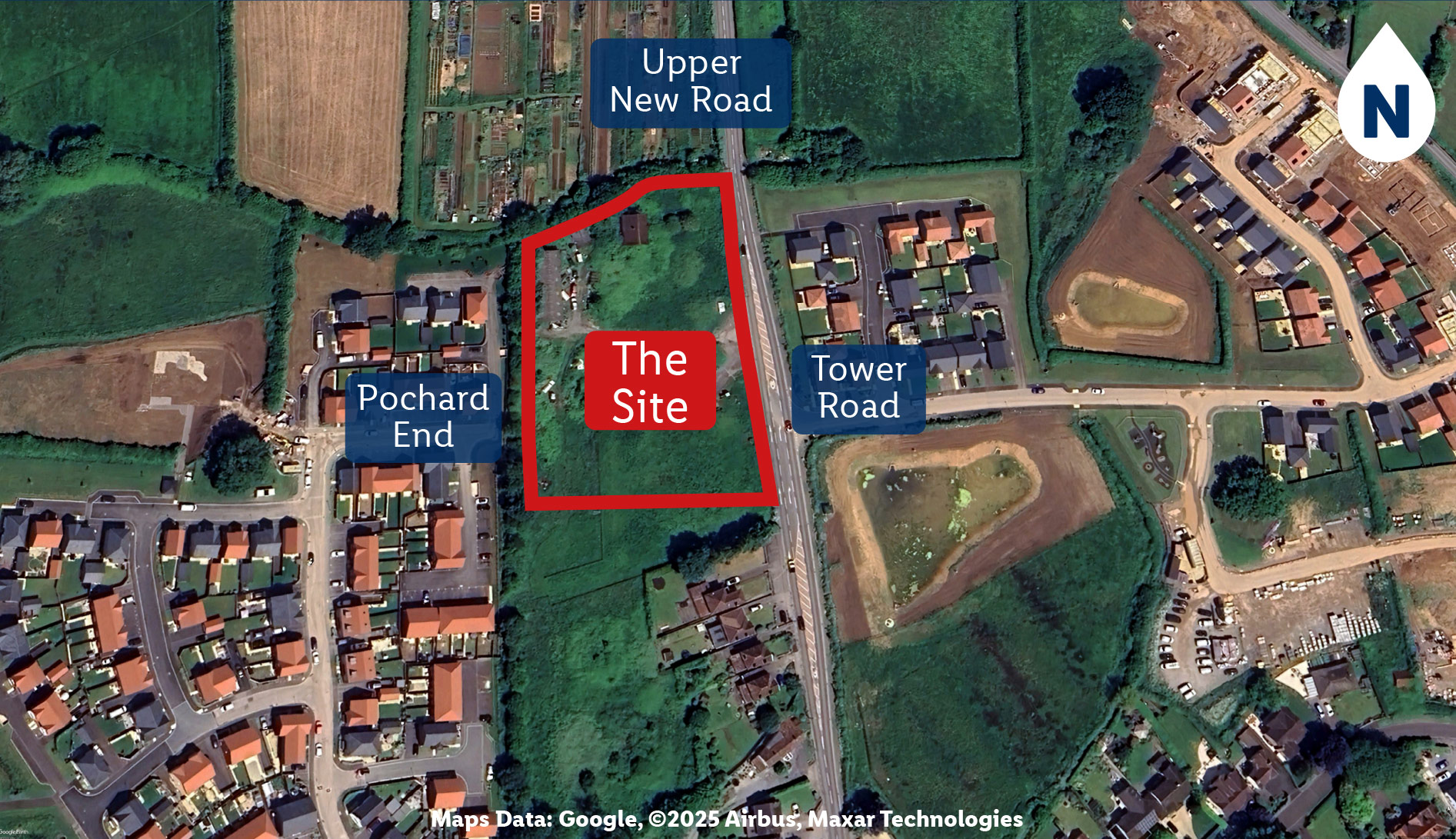 aerial photograph of the site